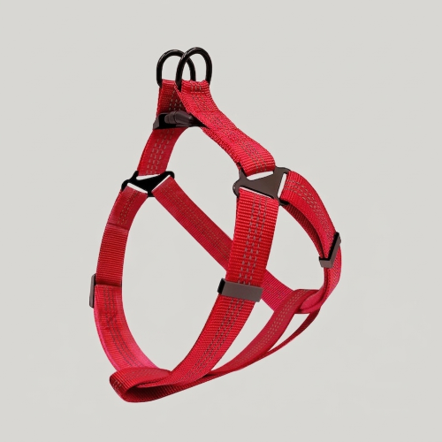 harnais en Y rouge réfléchissant doux ajustable
