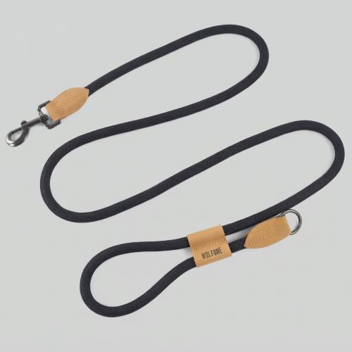 laisse de chien noir réglage polyester durable