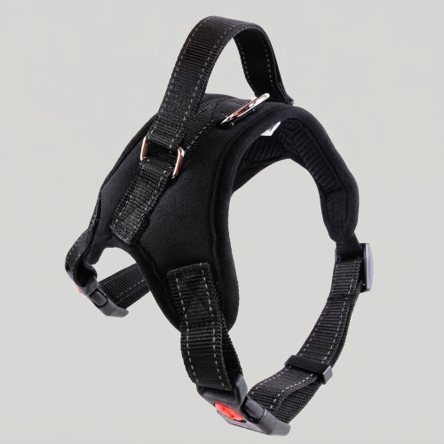 chien harnais anti traction noir conception sécurisée