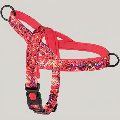 chien harnais anti traction rouge conception réglable