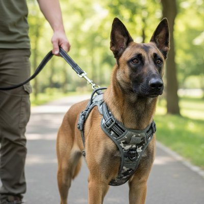 harnais anti traction chien éducation tactique polyester