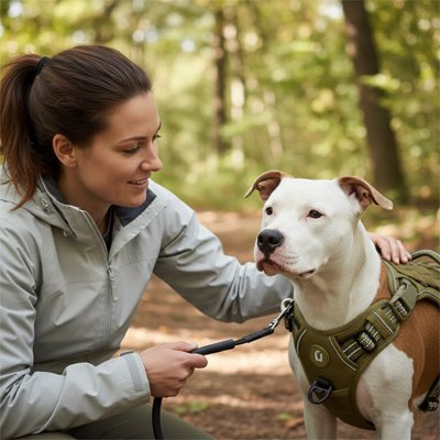 harnais anti traction chien polyester doux respirant