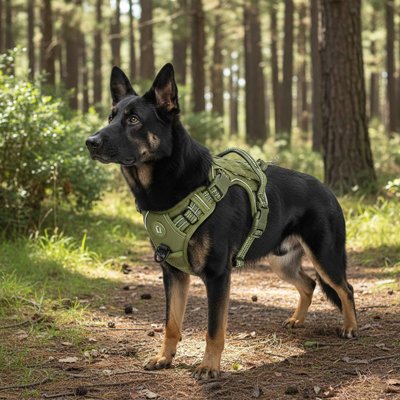 harnais anti traction chien robuste ajustable poignée