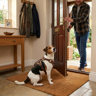 harnais anti traction pour chien boucle réglable réfléchissant