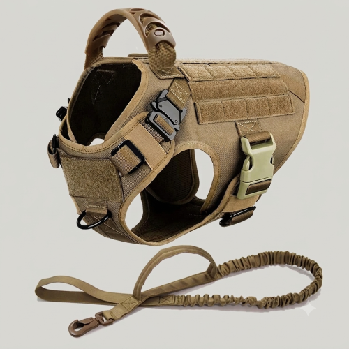 harnais anti traction pour chien brun libération rapide