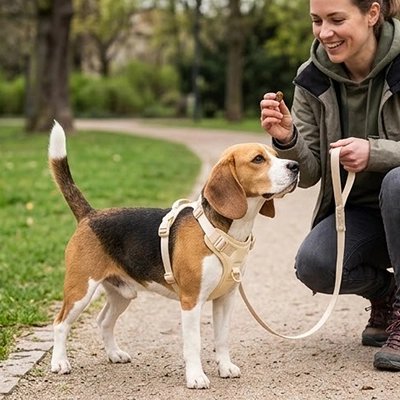 Harnais chien anti traction nylon 