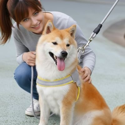 harnais chien coussin confortable nylon durable réfléchissant