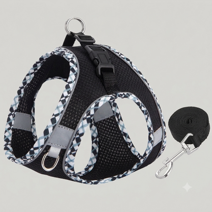 harnais chiot noir libération rapide ajustable