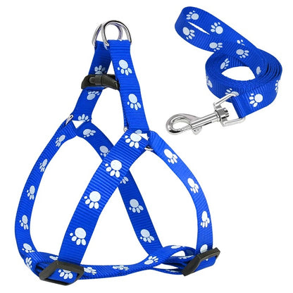 harnais en Y bleu moyen imprimé