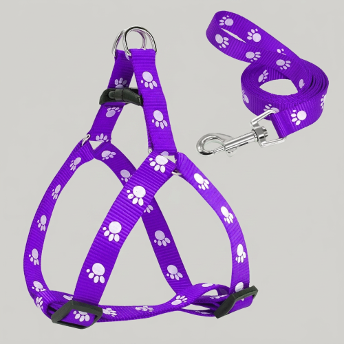 harnais en Y mauve imprimé patte