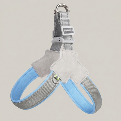 harnais pour chien bleu ajustable antitraction