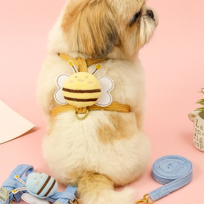 harnais pour chien laisse petit coton sangle poitrine