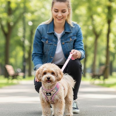 Harnais pour chiens fleurs marguerite produit léger