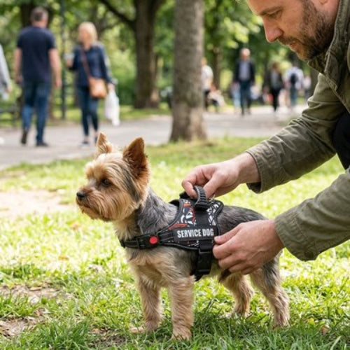 Harnais pour chiens gilet avec patch personnalisé 