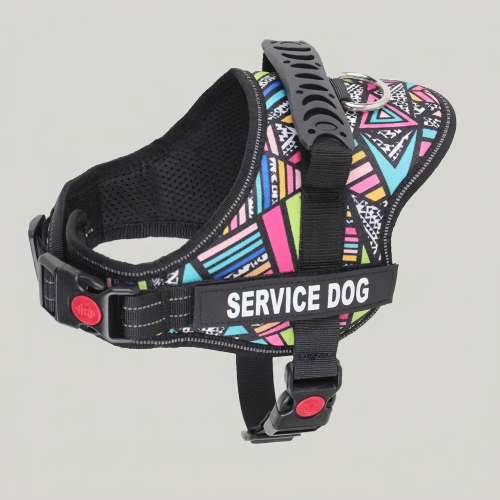 harnais pour chiens mosaique contour réfléchissant
