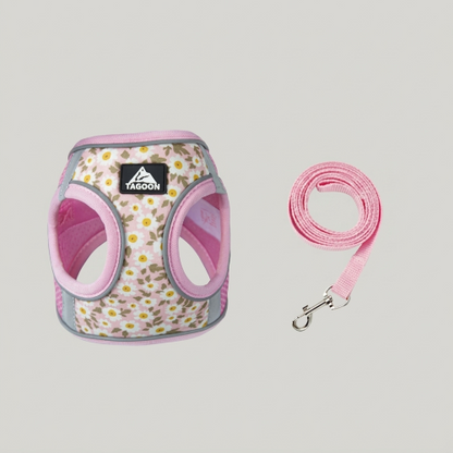 harnais pour chiens rose bande réfléchissante nylon