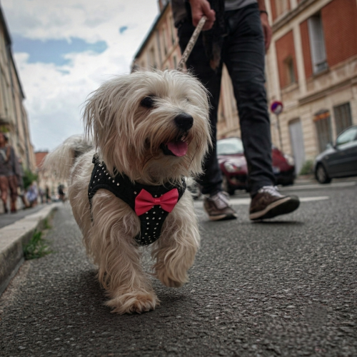 harnais pour petit chien ajustable gilet doux