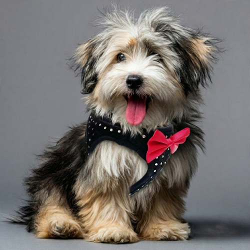 harnais pour petit chien nylon nœud papillon