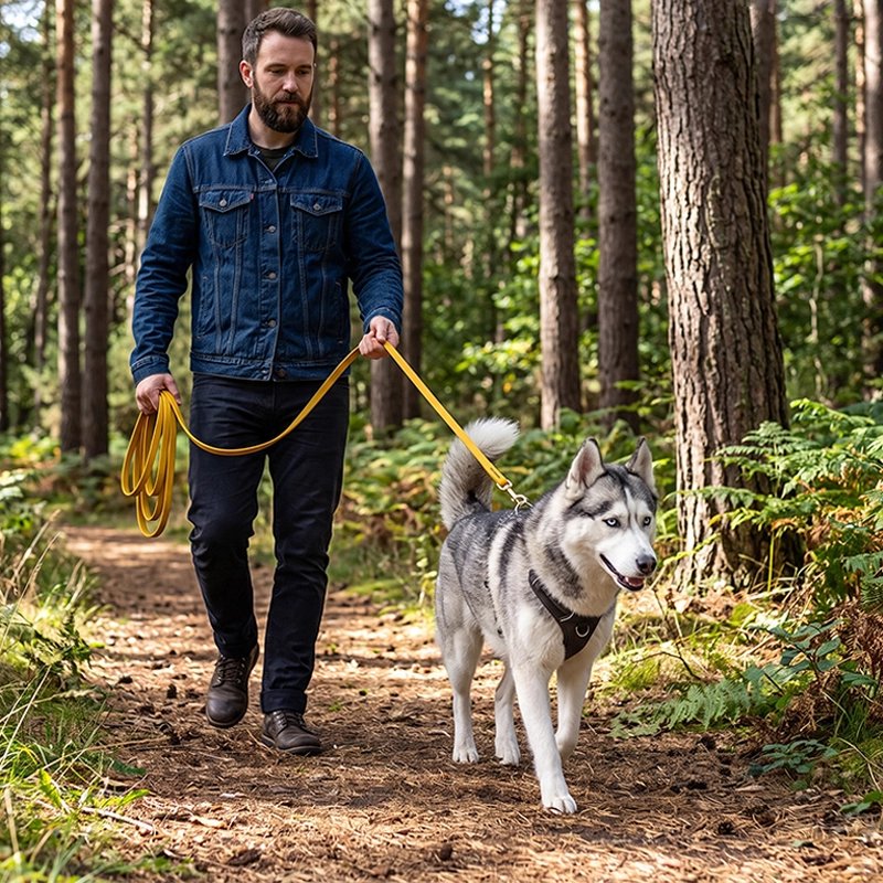 Longe pour chien waterproof en biothane vue d'ensemble