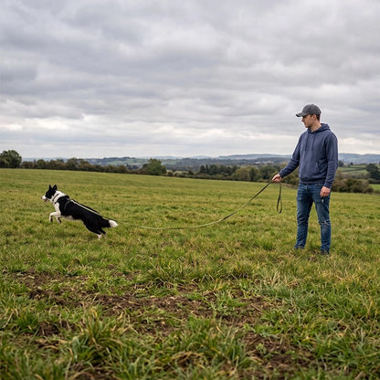Longe pour chien waterproof lors d'une promenade extérieure